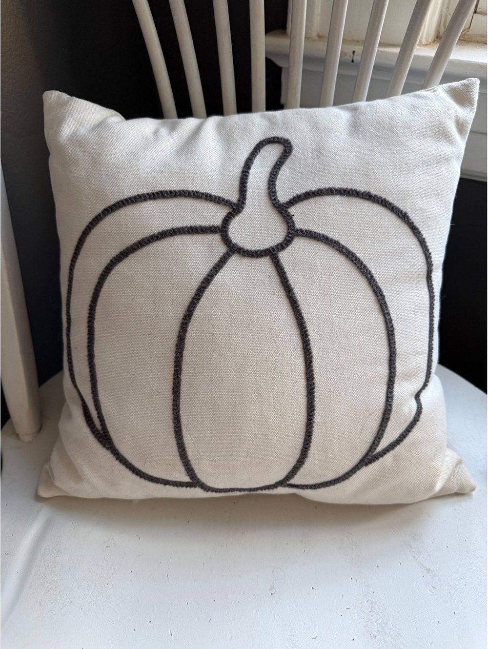Decorative Pumpkin Embroidered Throw Pillow Cover